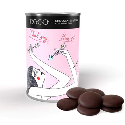 Dark Chocolate Giant Buttons in Tin