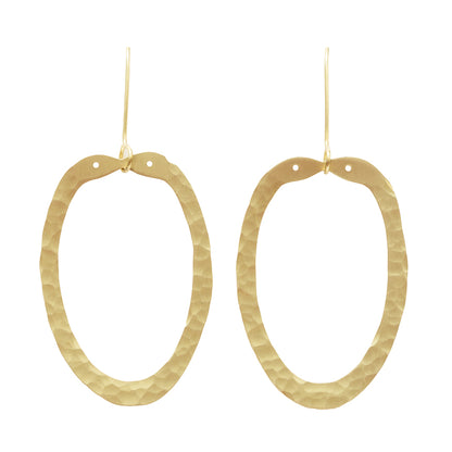 Freud Snake Oval Earrings