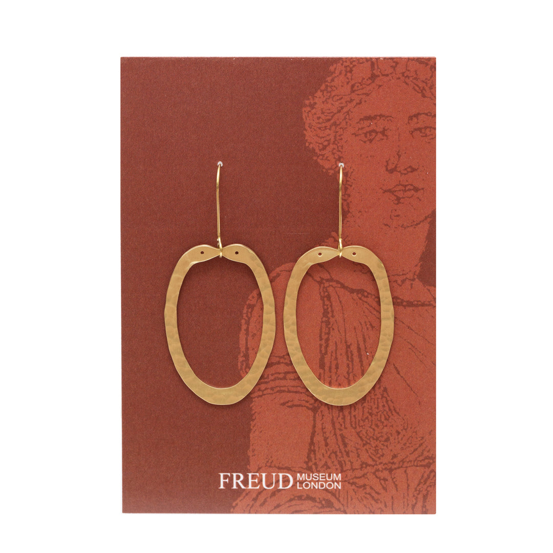 Freud Snake Oval Earrings