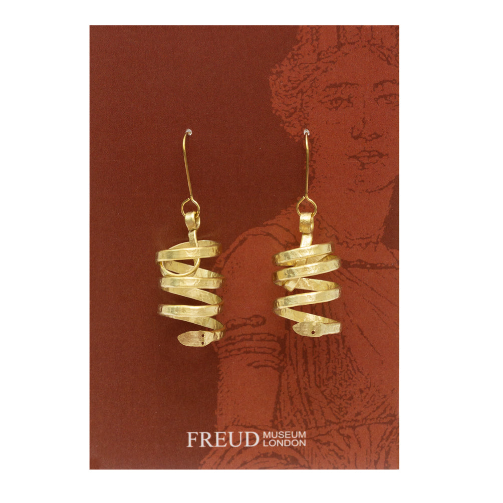 Freud Snake Twisted Earrings