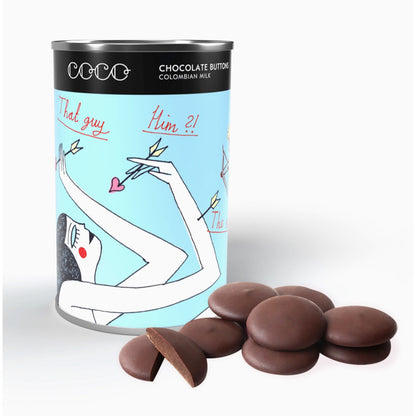 Milk Chocolate Giant Buttons in Tin