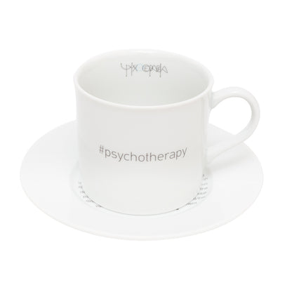 Psychotherapy Cappuccino Cup and Saucer