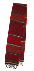 Wallace and Sewell Merino Lambswool Cassia Crimson Scarf