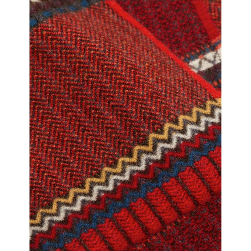 Wallace and Sewell Merino Lambswool Cassia Crimson Scarf