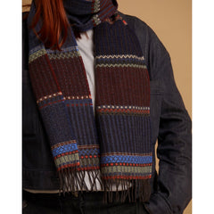 Wallace and Sewell Merino Lambswool Cassia Ink Scarf