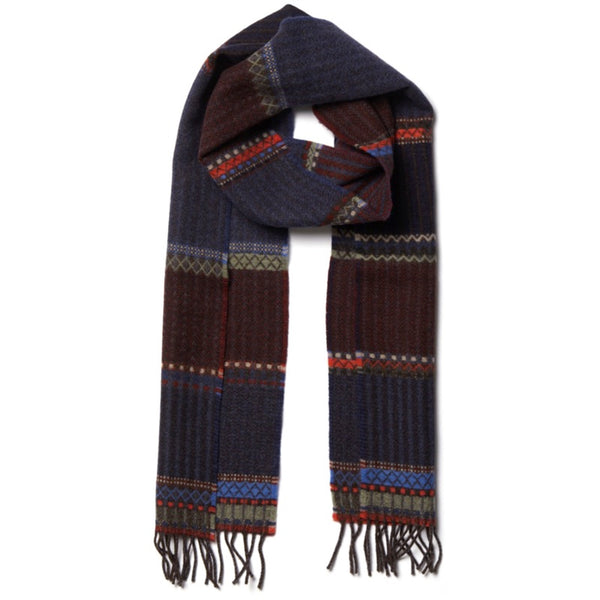 Wallace and Sewell Merino Lambswool Cassia Ink Scarf
