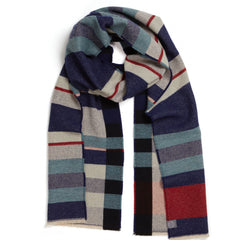 100% Lambswool Scarf - Bauhaus Stolzl Indigo 