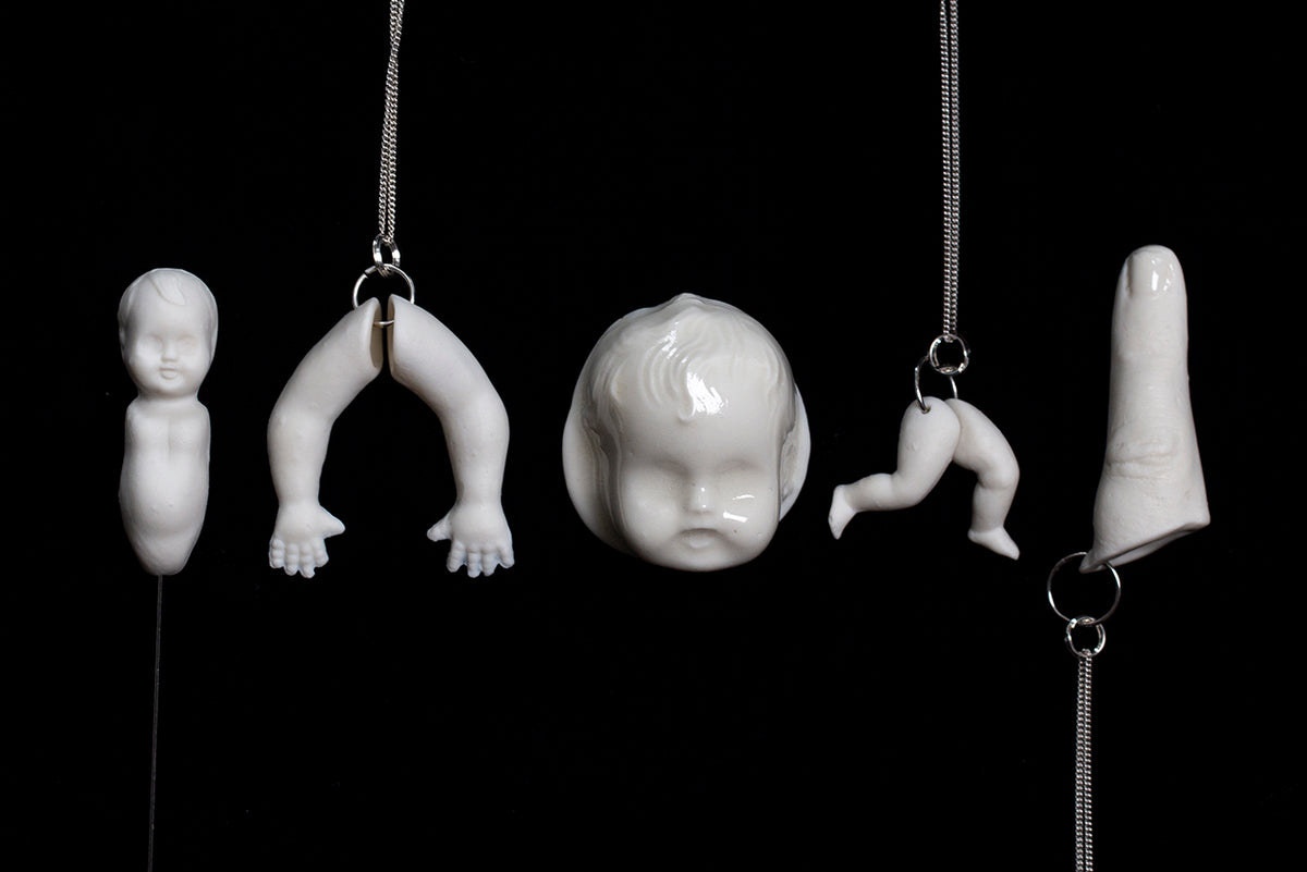 Torso - Porcelain Hat Pin by Martha Todd