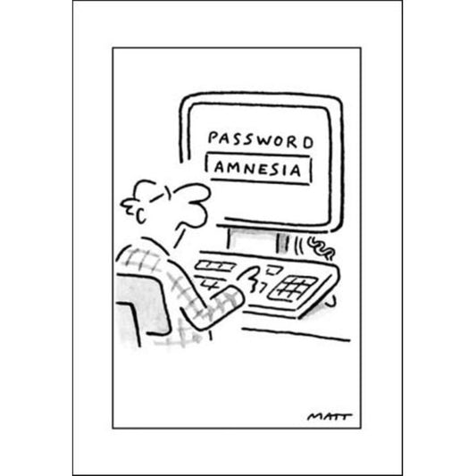 Password Amnesia - Matt greeting card