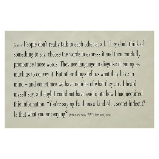 Original Print by Joseph Kosuth, exclusive Freud Museum London