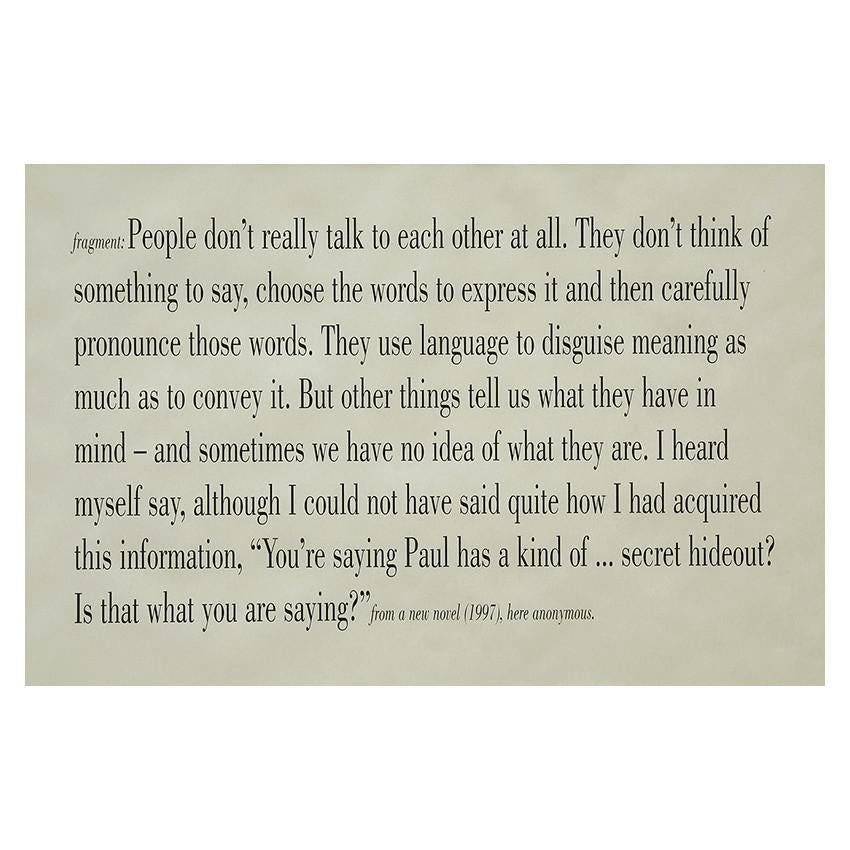 Joseph Kosuth, Untitled
