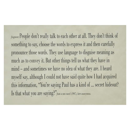 Joseph Kosuth, Untitled
