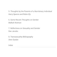 Beyond the Binary: Essays on Gender - ed. Shari Thurer