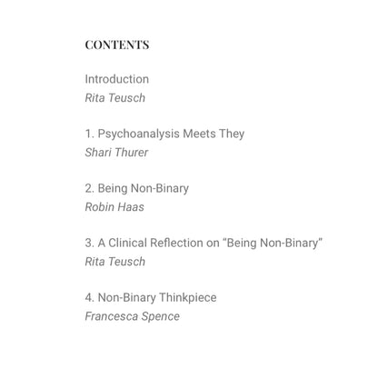 Beyond the Binary: Essays on Gender - ed. Shari Thurer