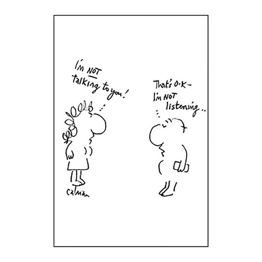Postcard: I'm not talking to you. I'm not listening, Mel Calman