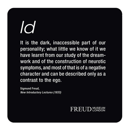 Id, Ego, Superego, Diagram coaster set; Id - Freud Museum London
