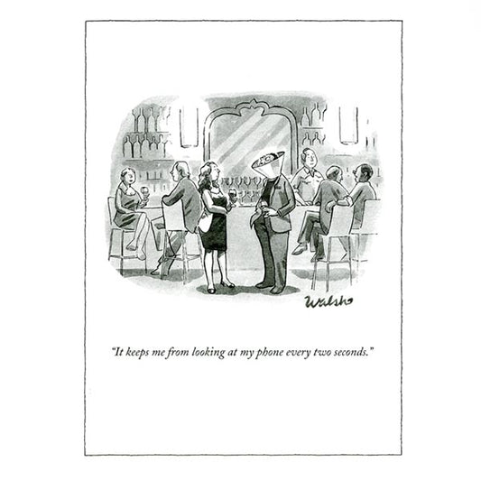 Looking at my Phone - New Yourker greeting card