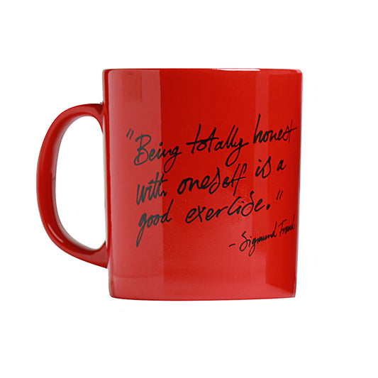 Red Mug, exclusive to the Freud Museum, "Being totally honest with oneself is a good exercise."