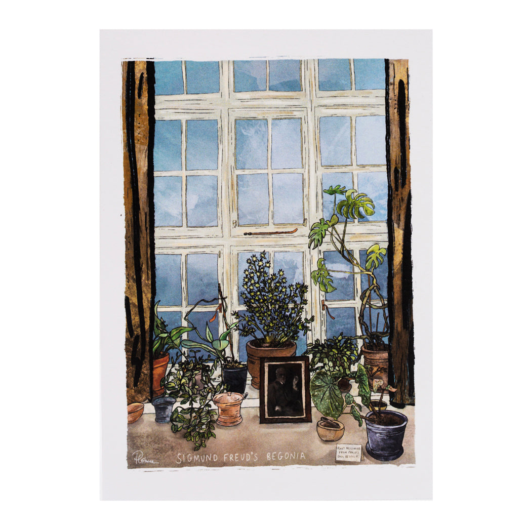 Sigmund Freud’s Begonia Greeting Card