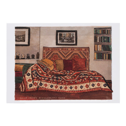 Sigmund Freud’s Psychoanalytic Couch Greeting Card