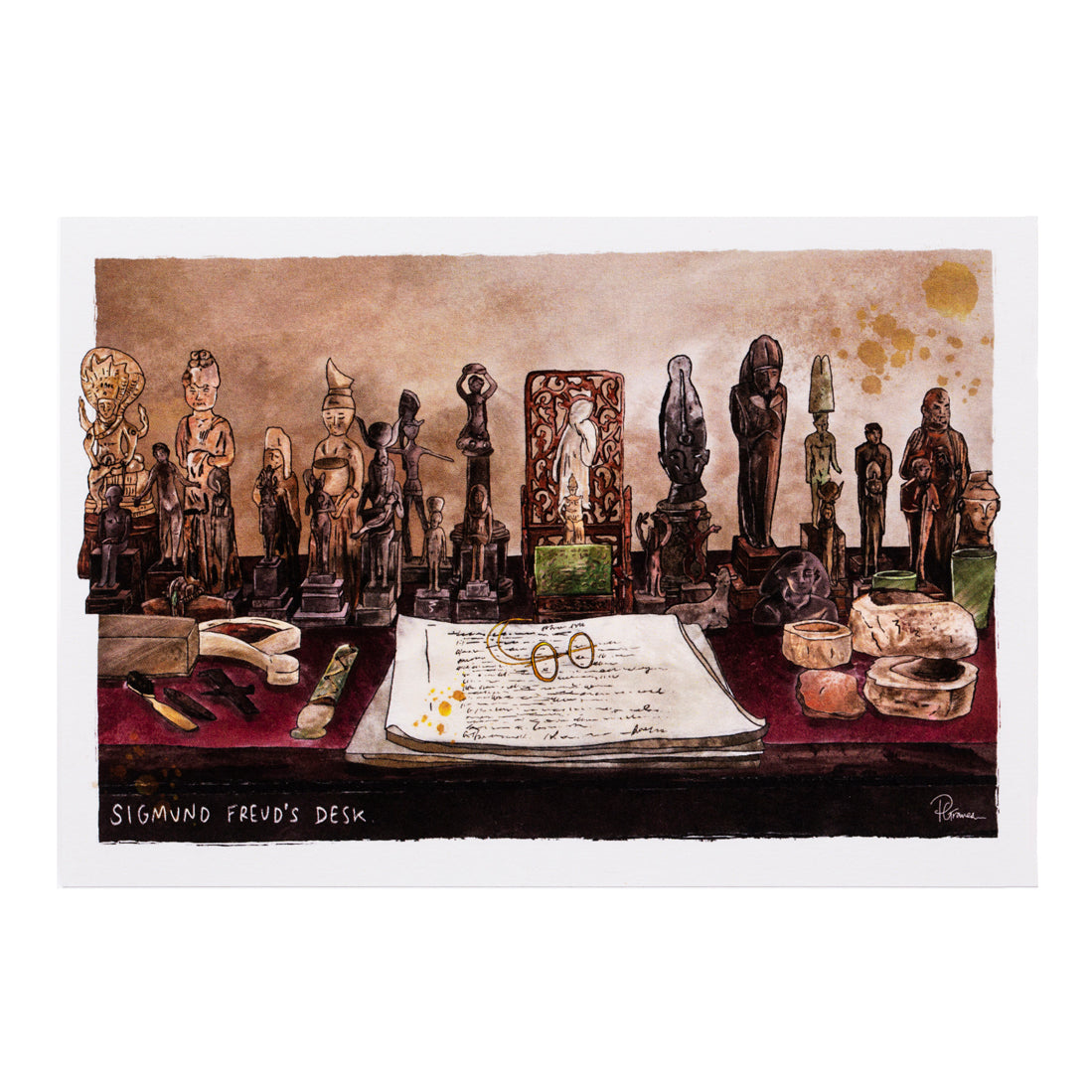 Sigmund Freud’s Desk Greeting Card