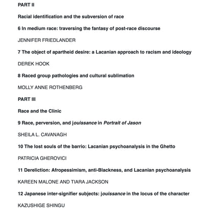 Lacan and Race  Racism, Identity, and Psychoanalytic Theory - ed. Sheldon George and Derek Hook