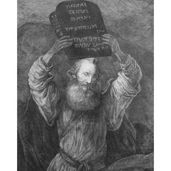 Moses with the Tablets print