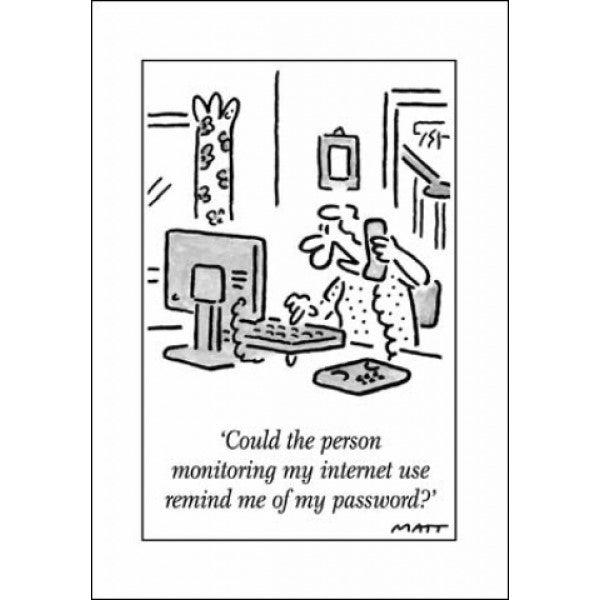 Password - Matt greeting card
