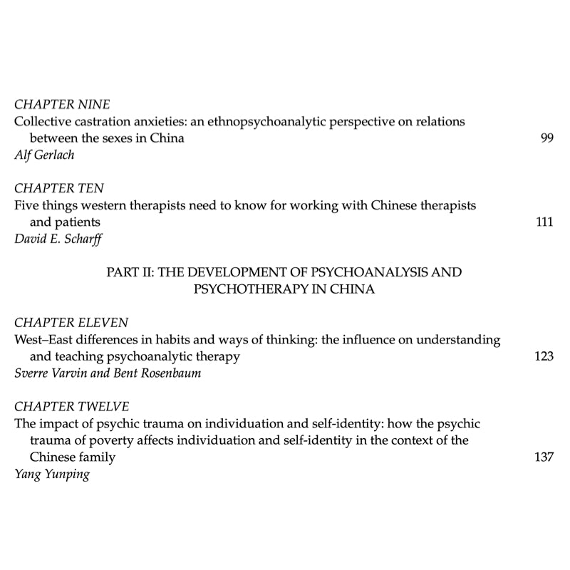 Psychoanalysis in China - ed. David E. Scharff and Sverre Varvin