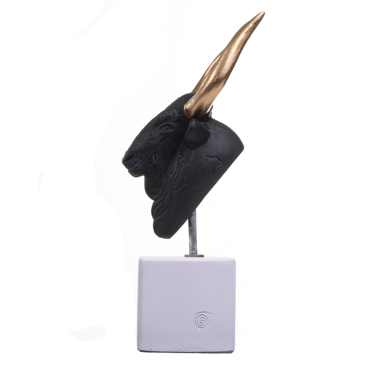 Taurus Head Ceramic Figurine
