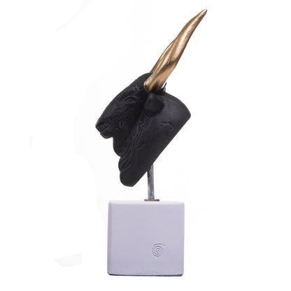 Taurus Head Ceramic Figurine
