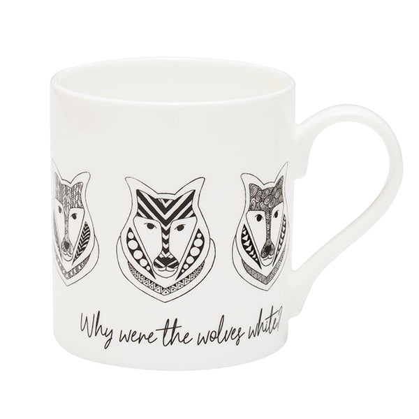 Why were the wolves white? A ceramic Wolf Man Mug. Freud Museum London.