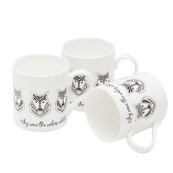 Why were the wolves white? A ceramic Wolf Man Mug. Freud Museum London.
