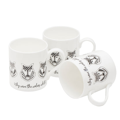 Why were the wolves white? A ceramic Wolf Man Mug. Freud Museum London.