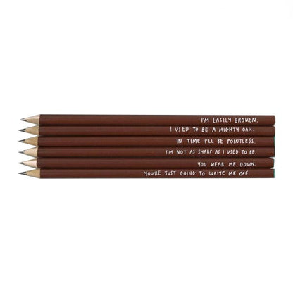 Depressed Pencils. Such a sad little set of pencils. 