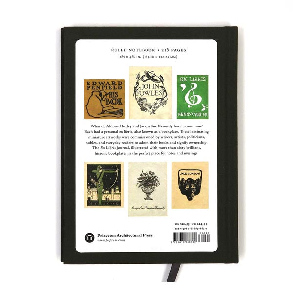 Ex Libris Journal. Blank notebook with ex libris artworks on each page.