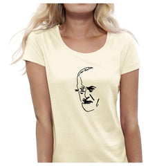 Fitted t-shirt designed exclusively for the Freud Museum, with illustration of Sigmund Freud by his artist great-ganddaughter, Jane McAdam-Freud.