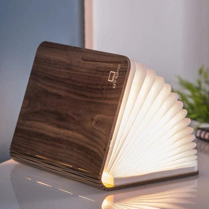sculptural light emitting a wonderful ambient warm white soft LED light through the pages