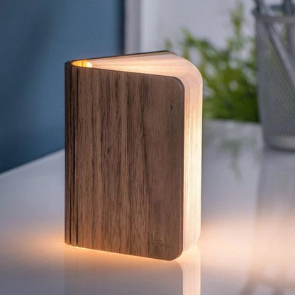 sculptural light emitting a wonderful ambient warm white soft LED light through the pages
