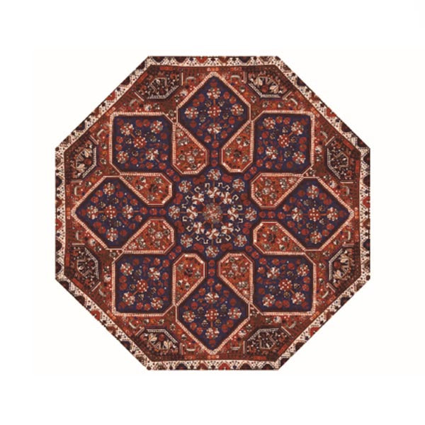 Umbrella with freudian couch rug pattern
